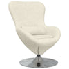 Æggestol Creme 63 x 73 x 90 cm Fløjl