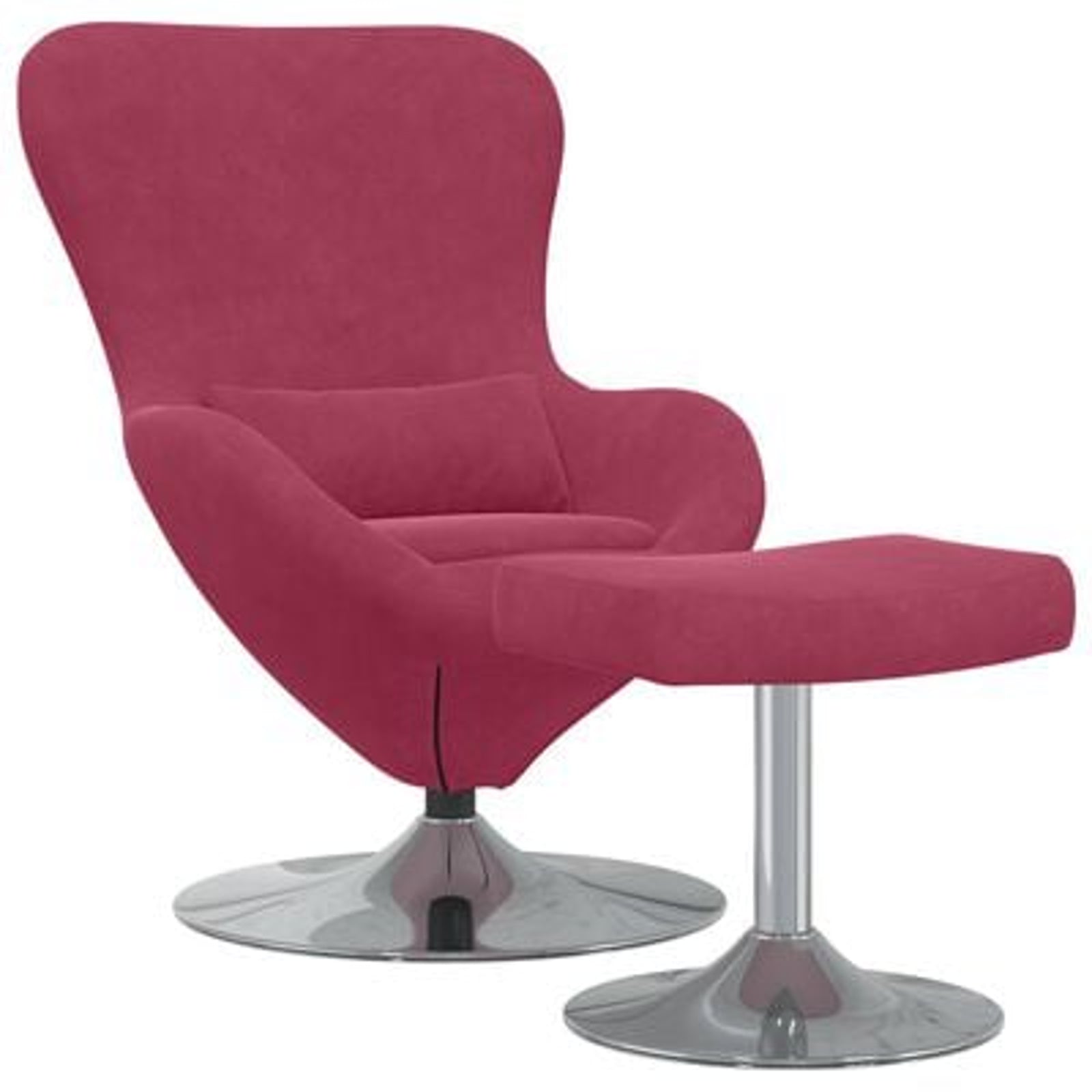 Æggestol 2 pcs Vinrød 63 x 73 x 90 cm Fløjl