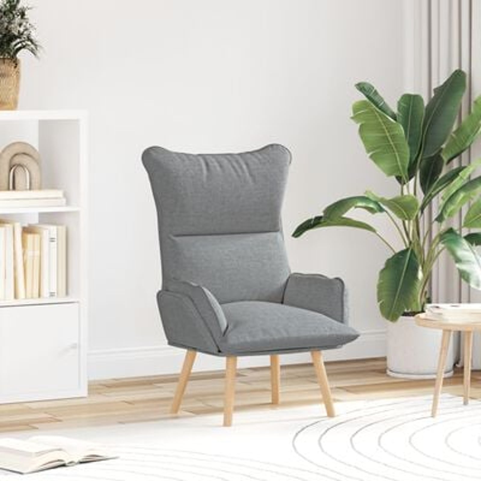 Afslappende stol Lysegrå 69 x 74 x 93 cm Stof