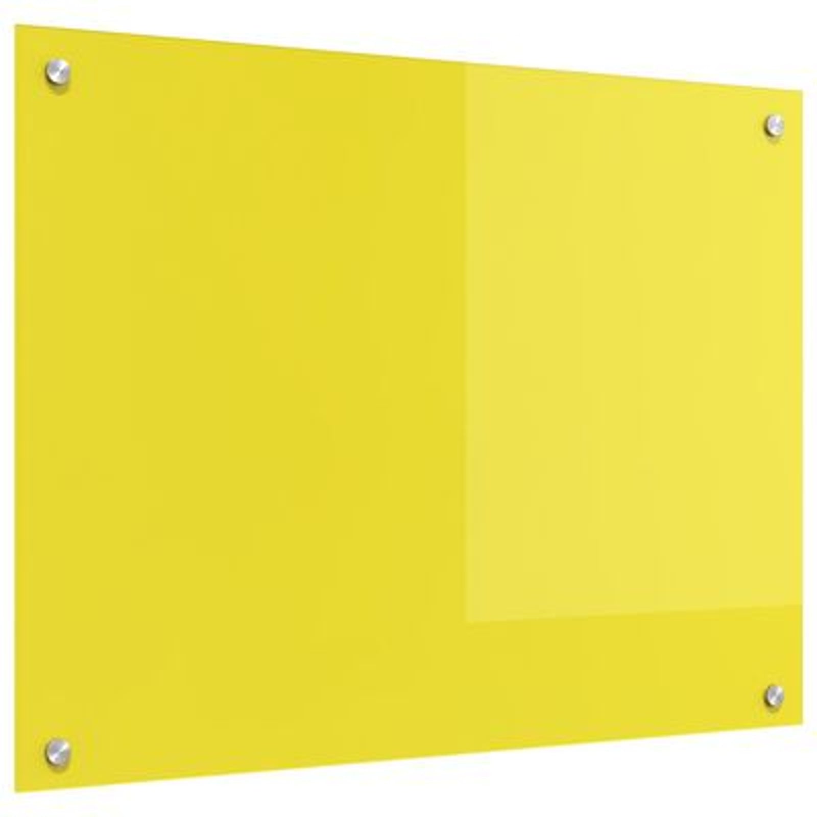 Køkken bagvæg Gul 80 x 60 x 0.6 cm hærdet glas