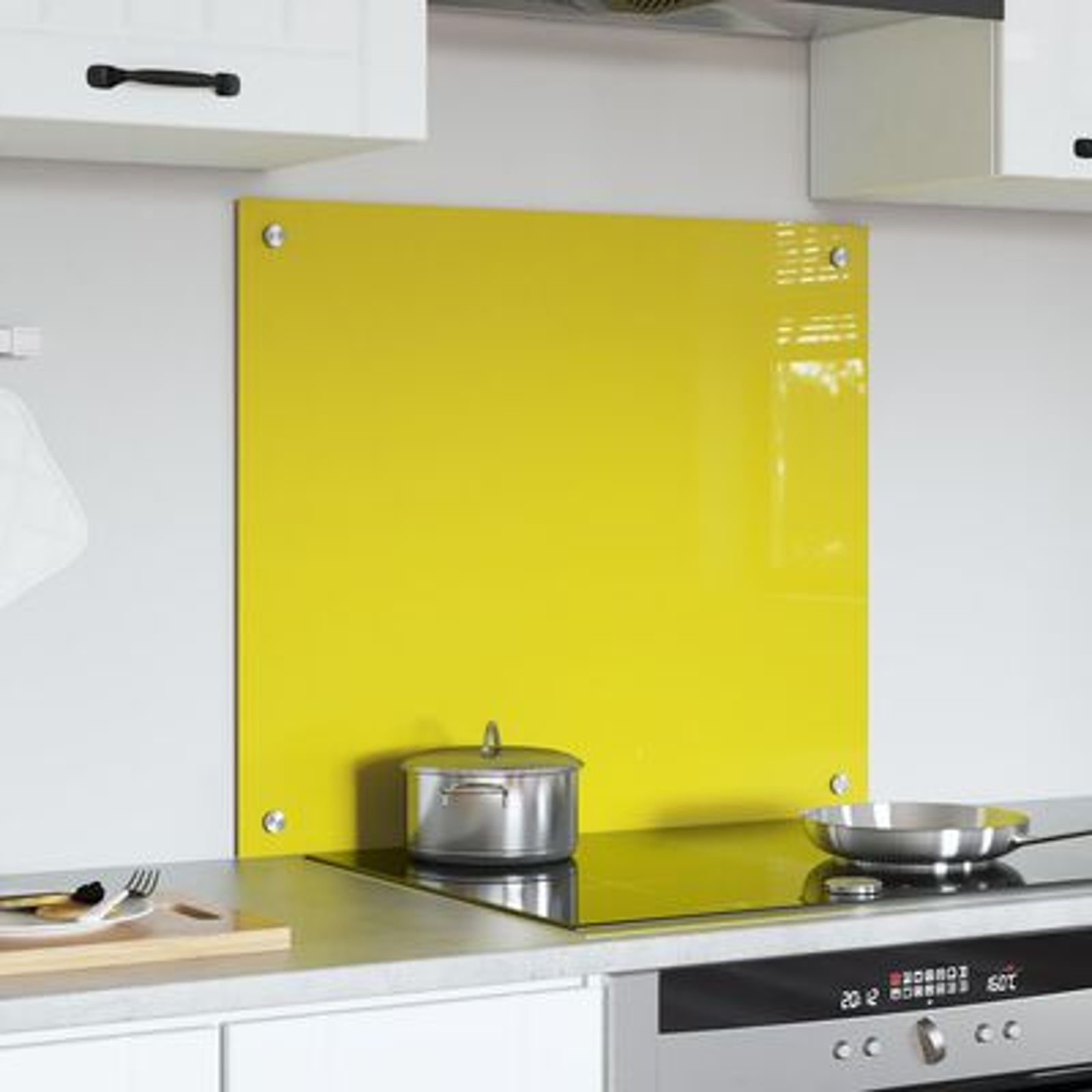 Køkken bagvæg Gul 70 x 60 x 0.6 cm hærdet glas