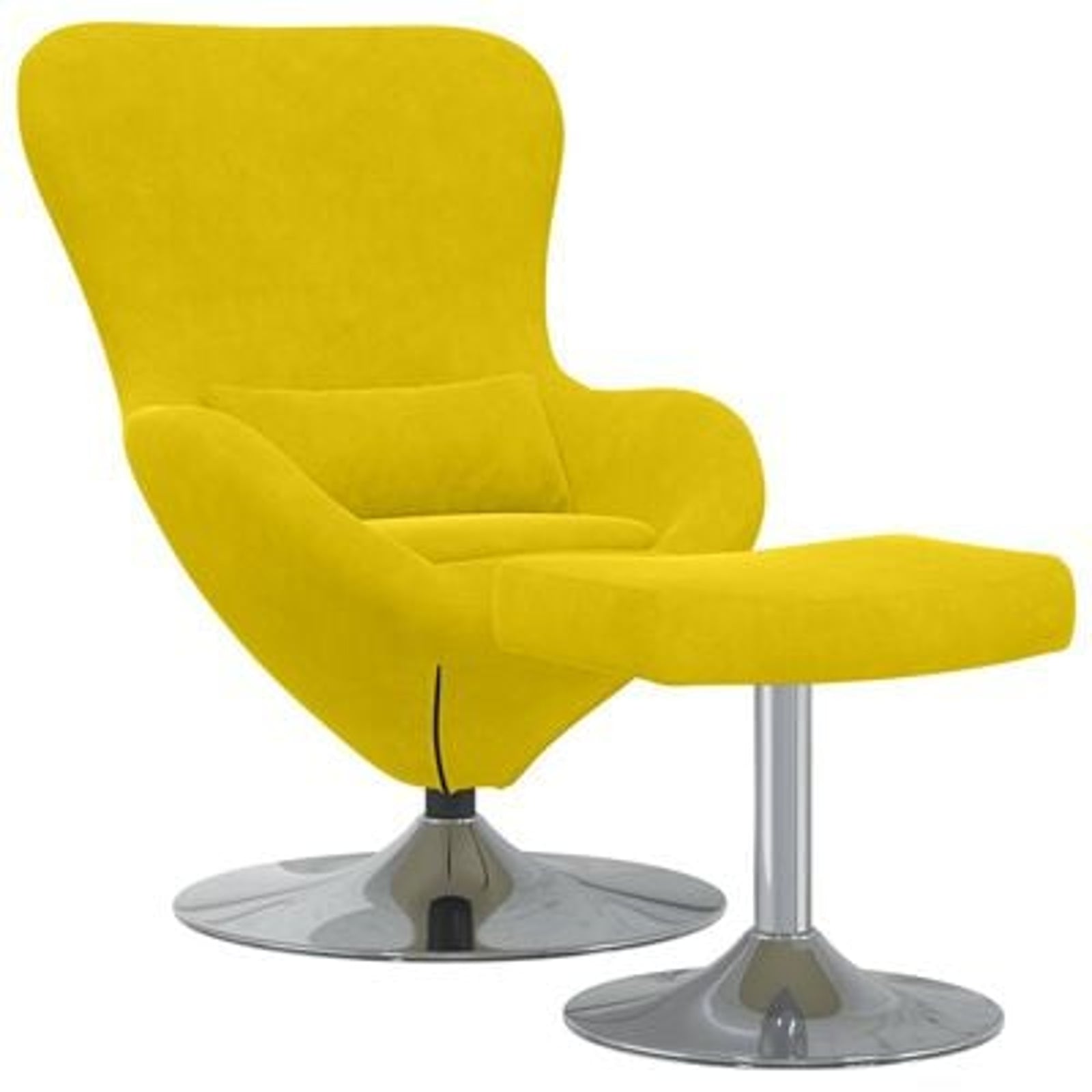 Æggestol 2 pcs Gul 63 x 73 x 90 cm Fløjl