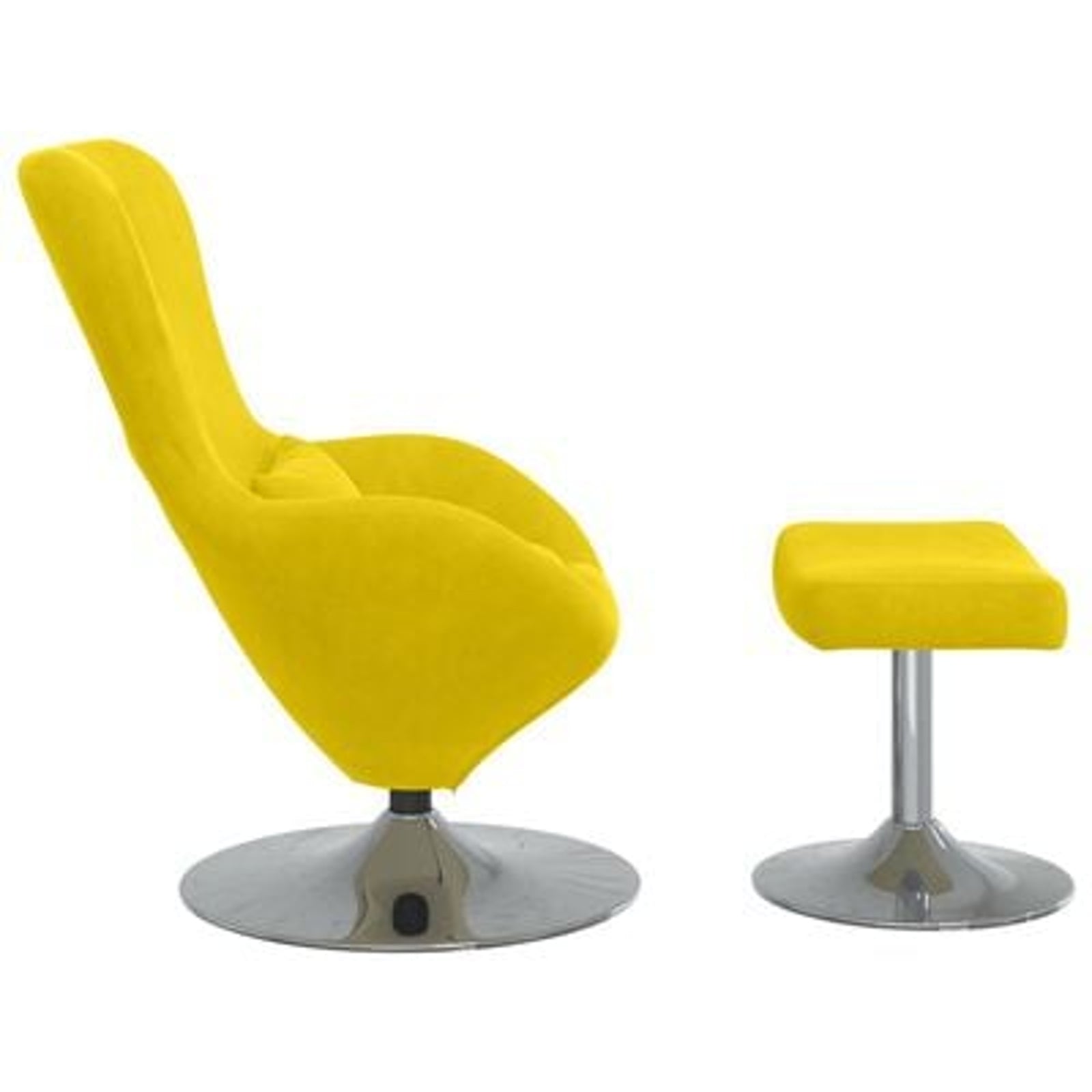 Æggestol 2 pcs Gul 63 x 73 x 90 cm Fløjl