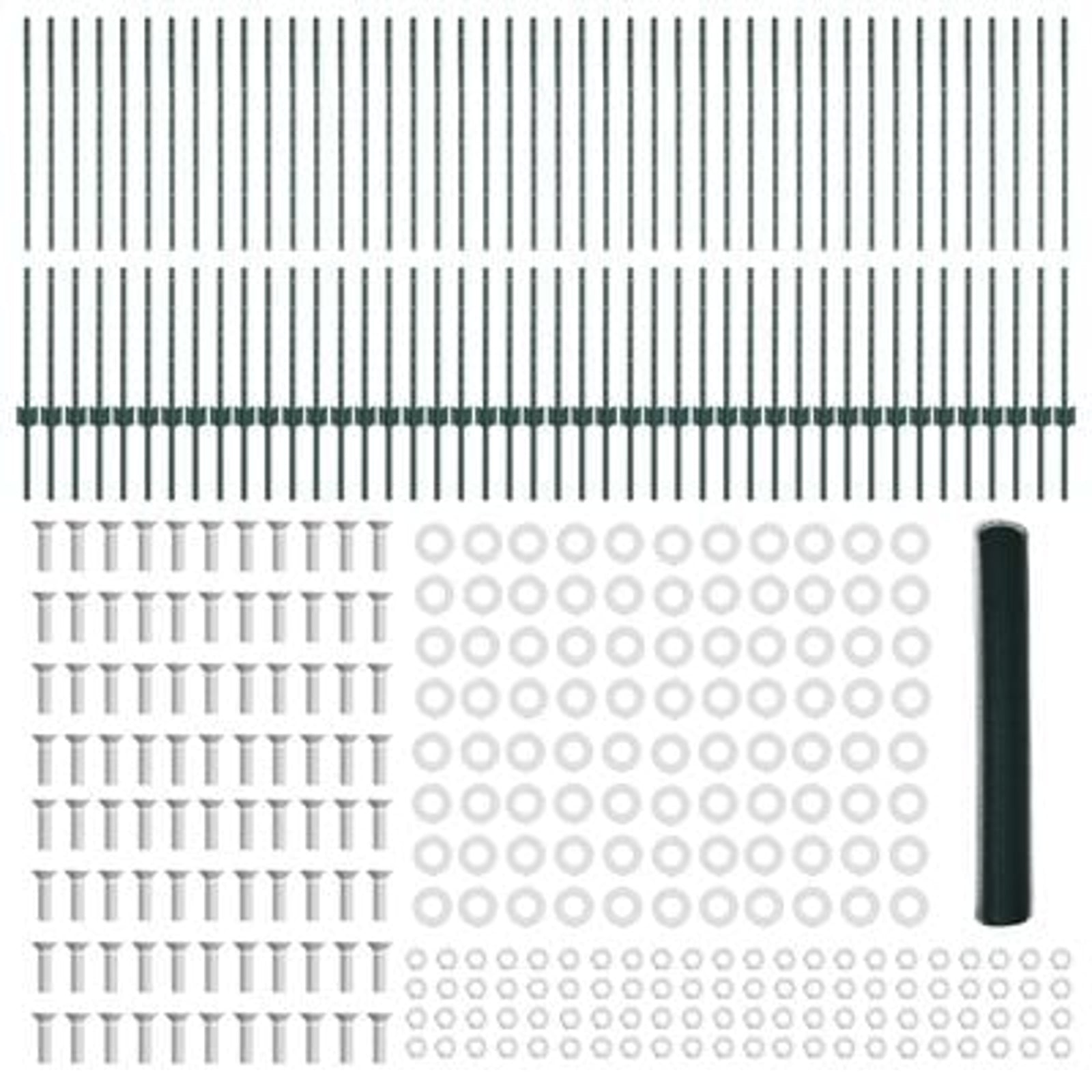 Hegn med post Grøn 1,2 x 100 m Stål og PVC