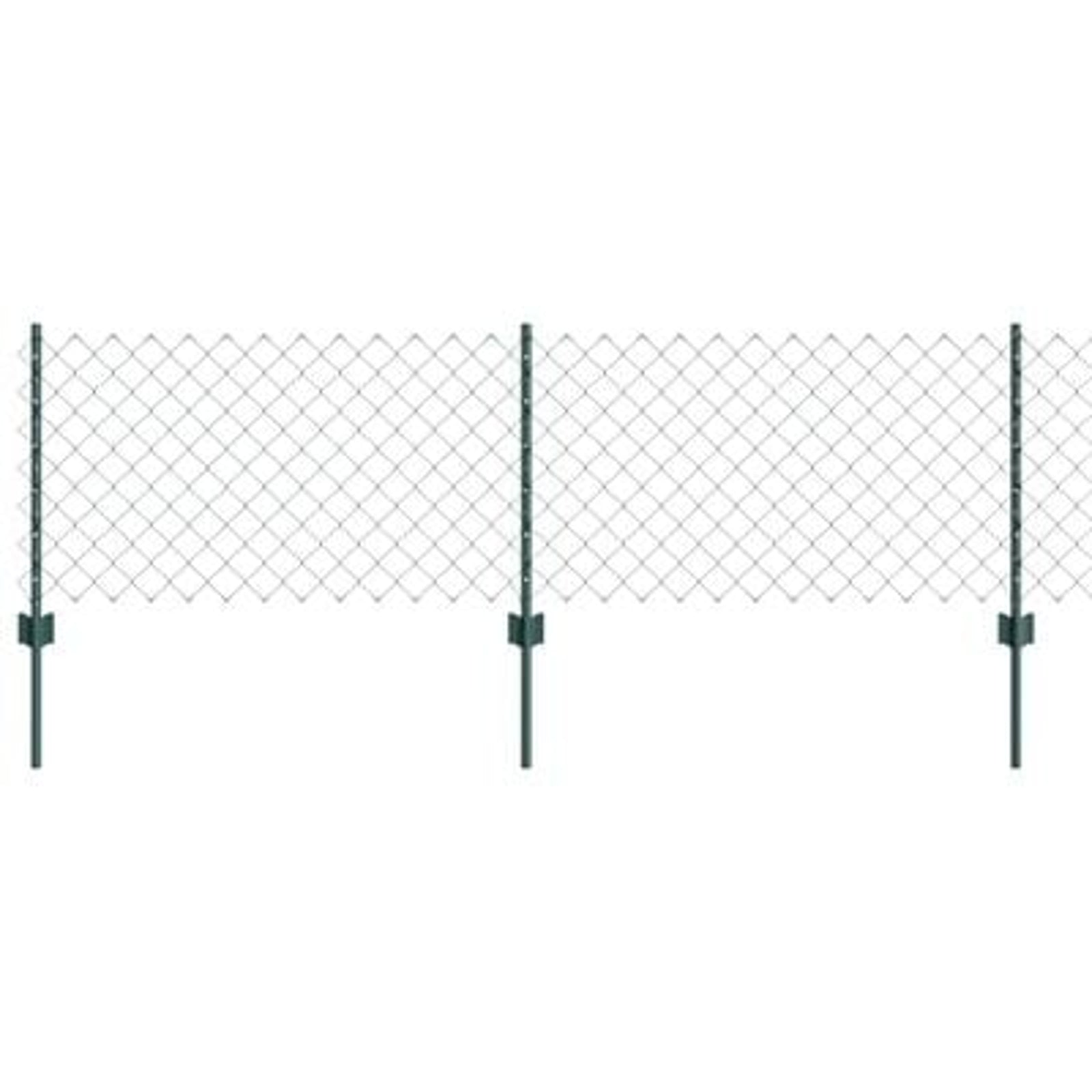 Hegn med post Grøn 0,6 x 10 m Stål og PVC