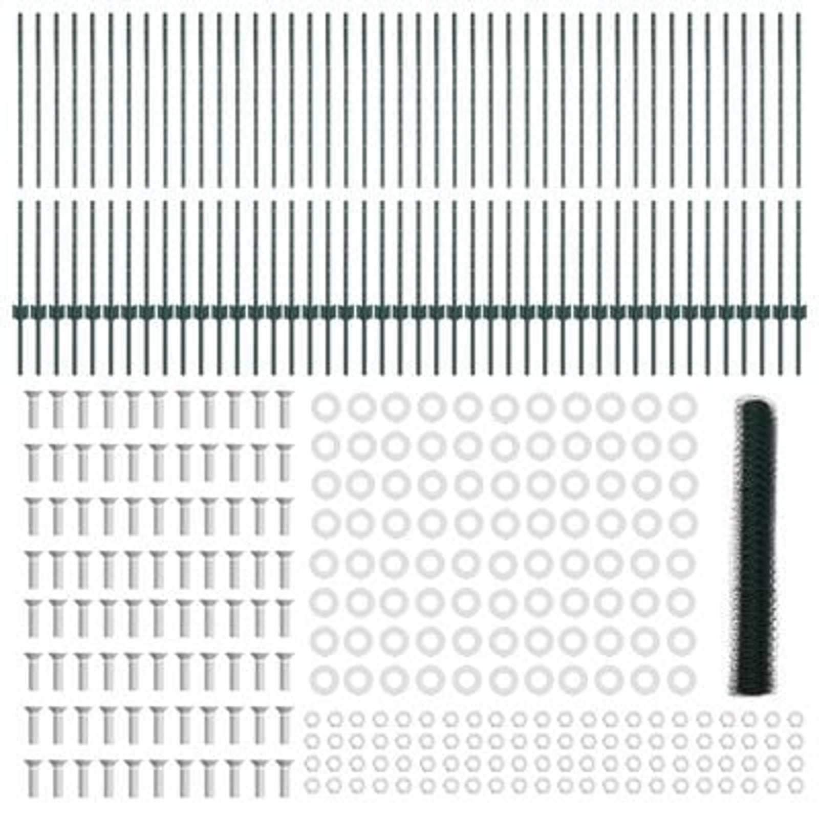 Hegn med post Grøn 1,2 x 100 m Stål og PVC