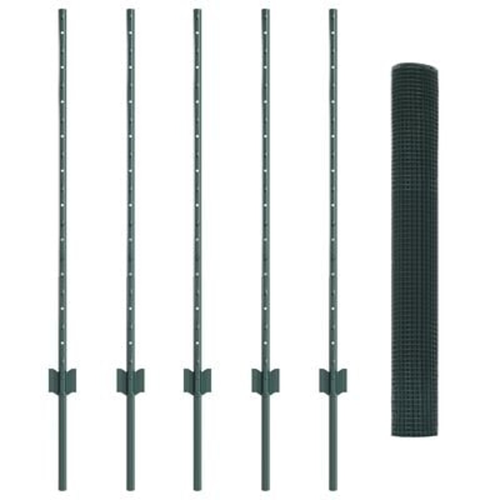 Hegn med post Grøn 1 x 10 m Stål