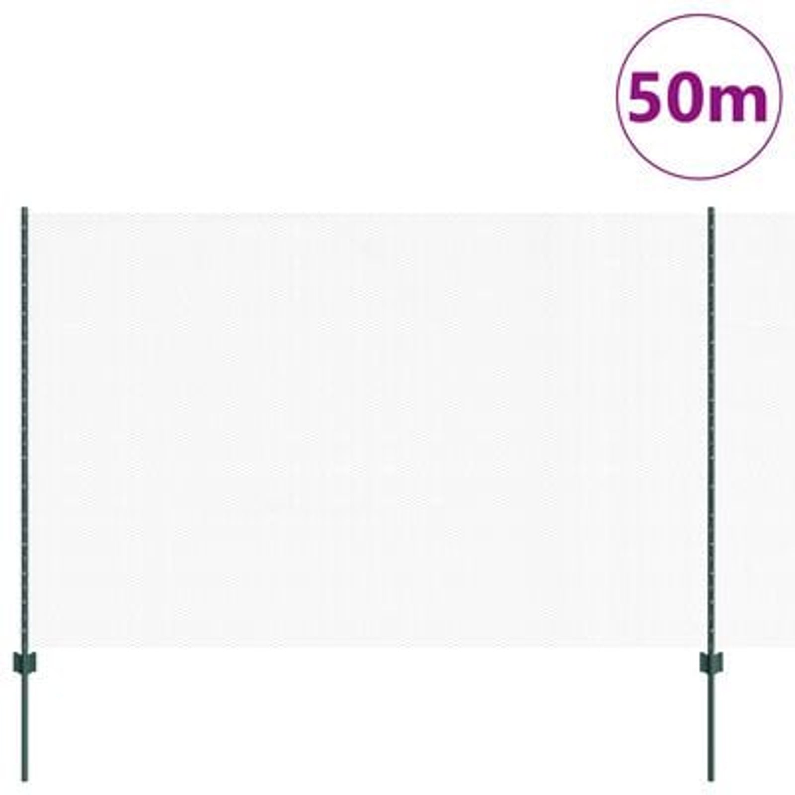 Hegn med post Grøn 1,6 x 50 m Stål og PVC