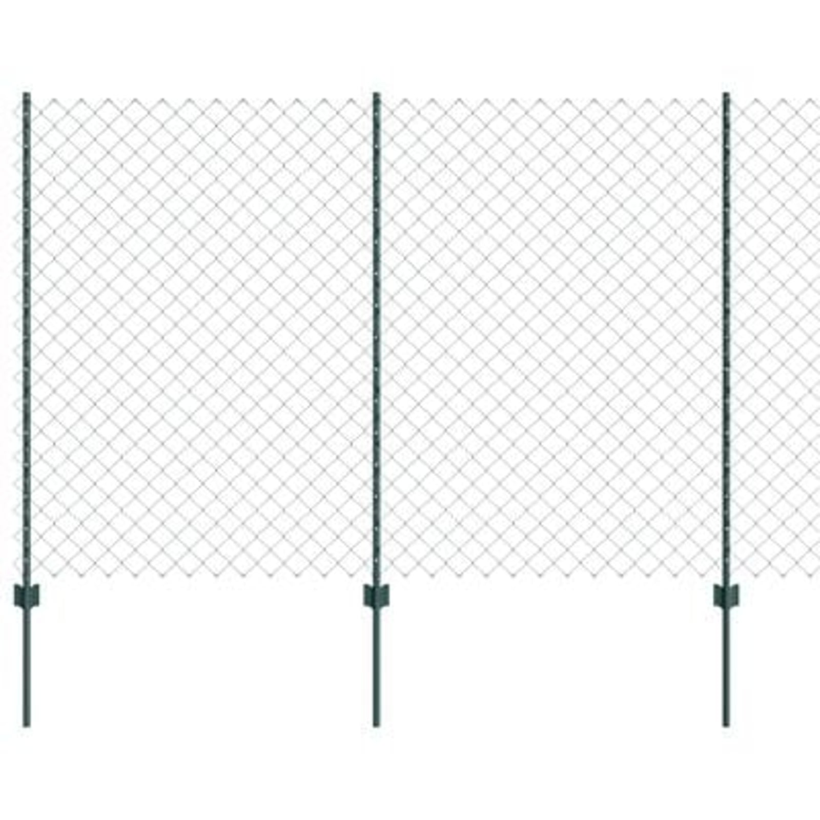 Hegn med post Grøn 1,5 x 10 m Stål og PVC