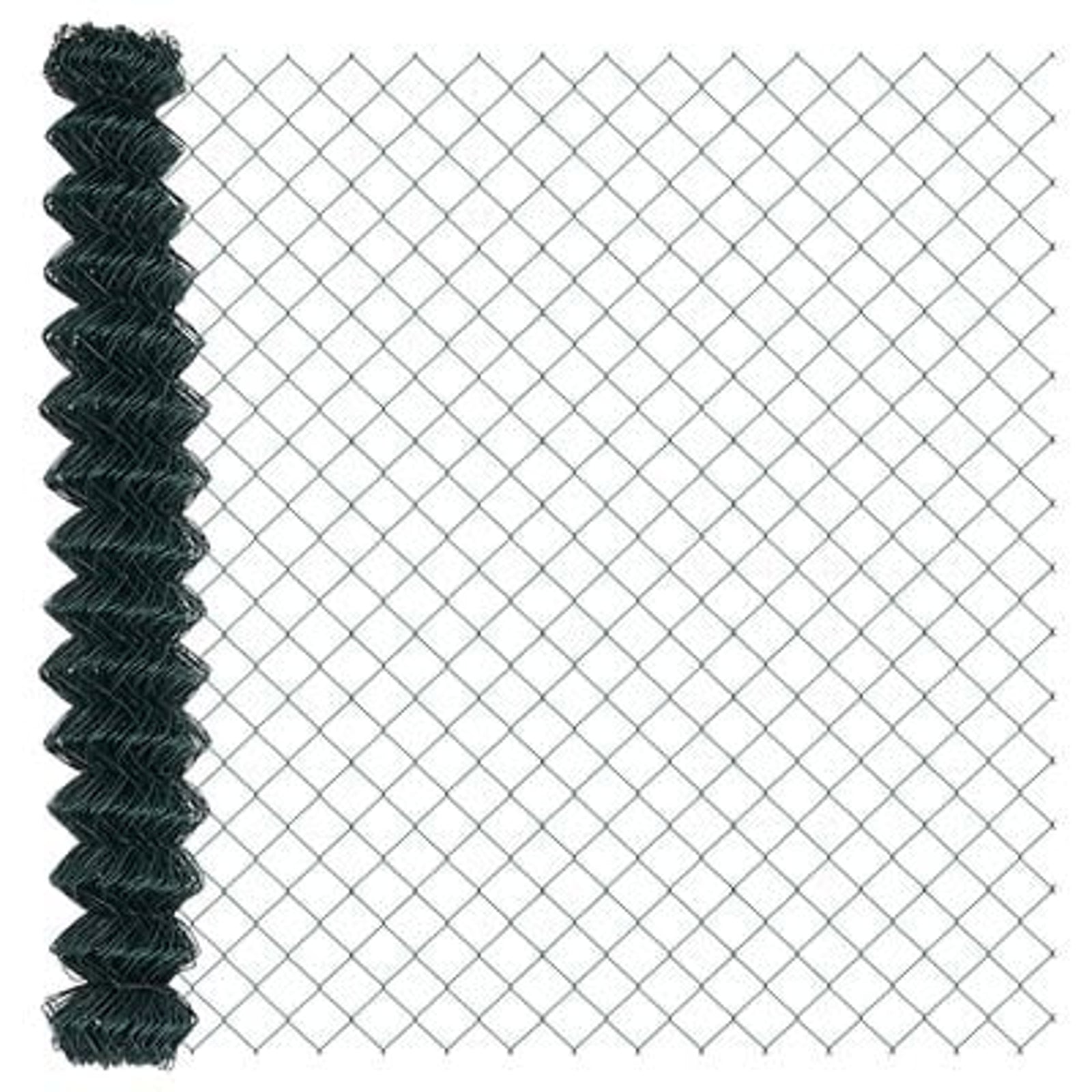 Hegn med post Grøn 1,6 x 25 m Stål og PVC