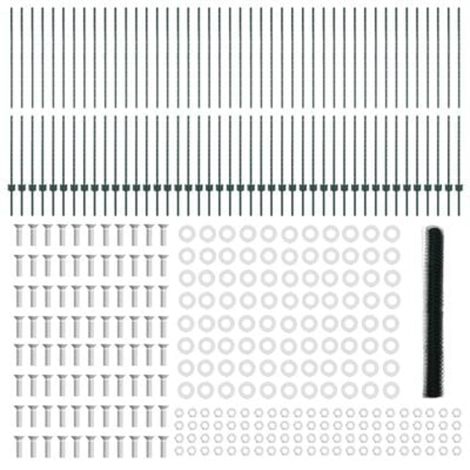 Hegn med post Grøn 1,5 x 100 m Stål og PVC