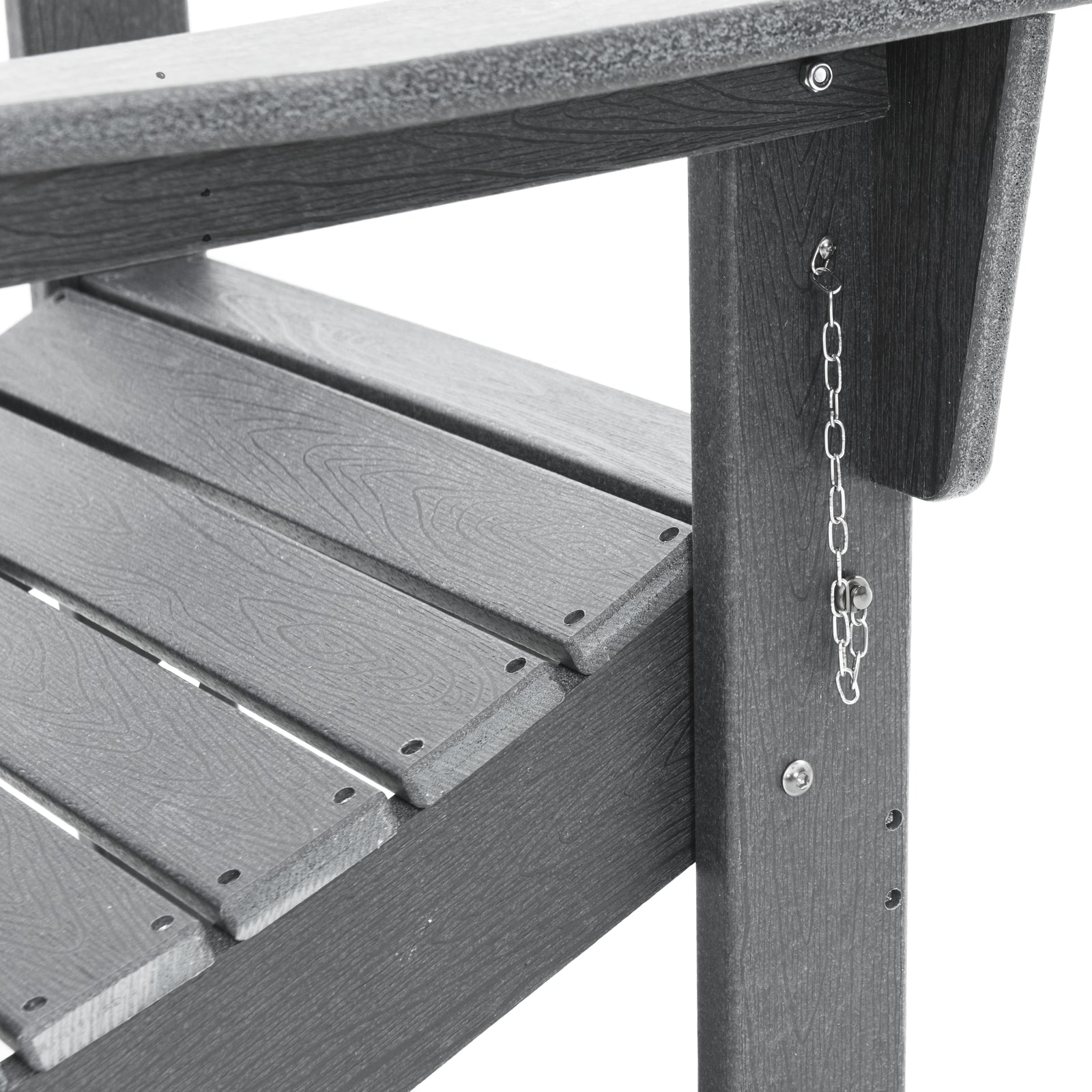 Foldbar Adirondack Stol Lysegrå 74.5 x 80.5 x 90cm Plastik