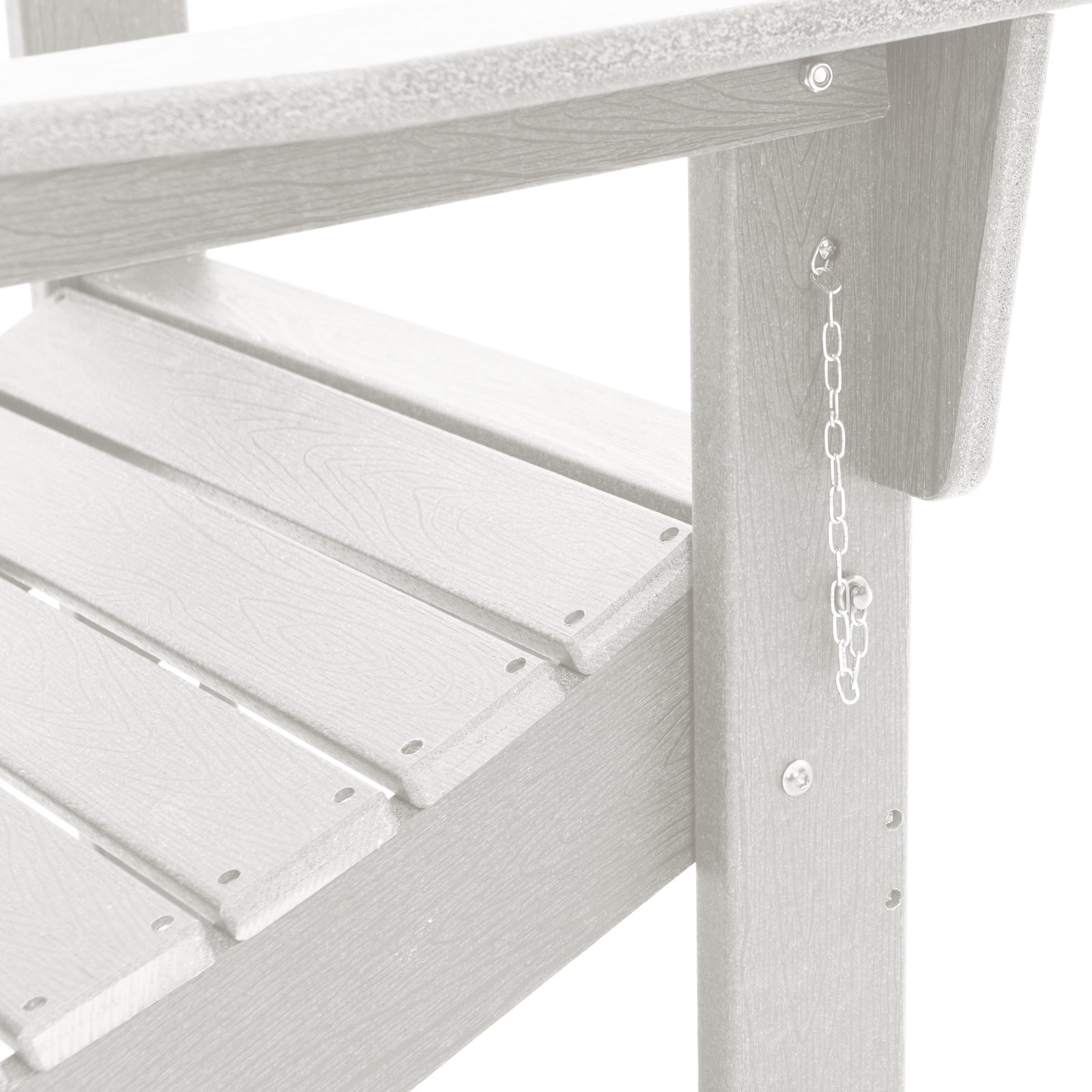 Foldbar Adirondack Stol Hvid 74.5 x 80.5 x 90cm Plastik
