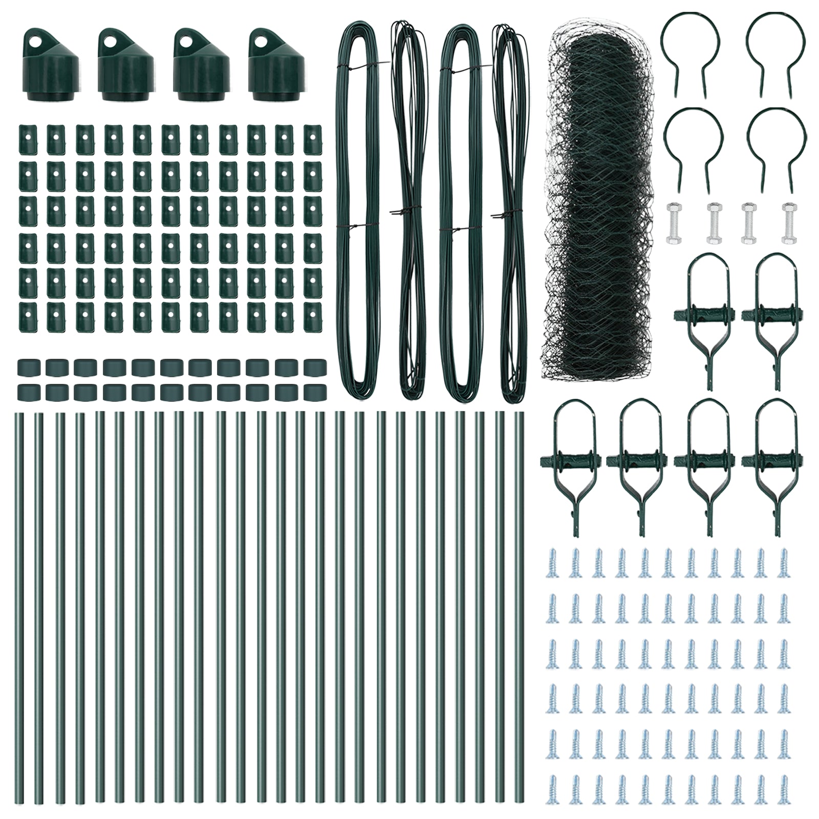 Hegnspæl Grøn 50 x 0,8 m (36 mm net) Stål og PVC