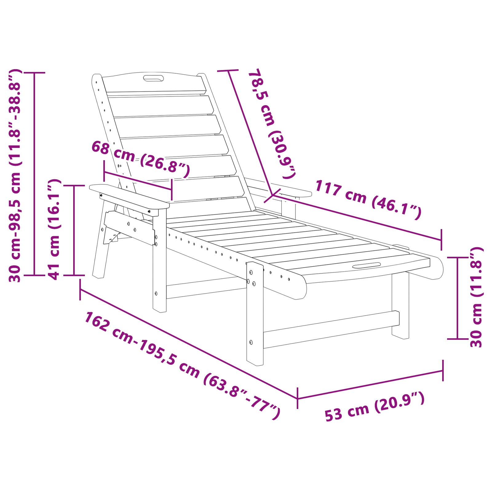Solstol Hvid 73.5 x 92 x 90cm Plastik