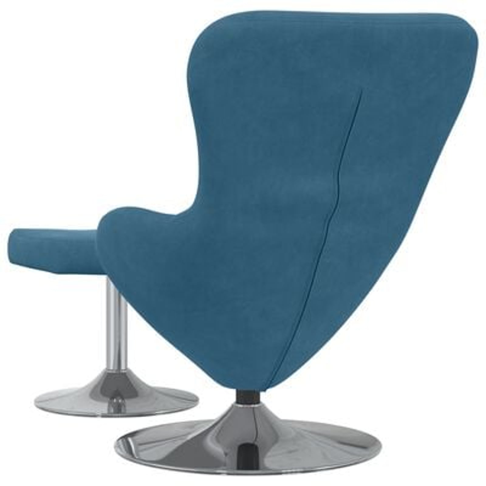 Æggestol 2 pcs Blå 63 x 73 x 90 cm Fløjl