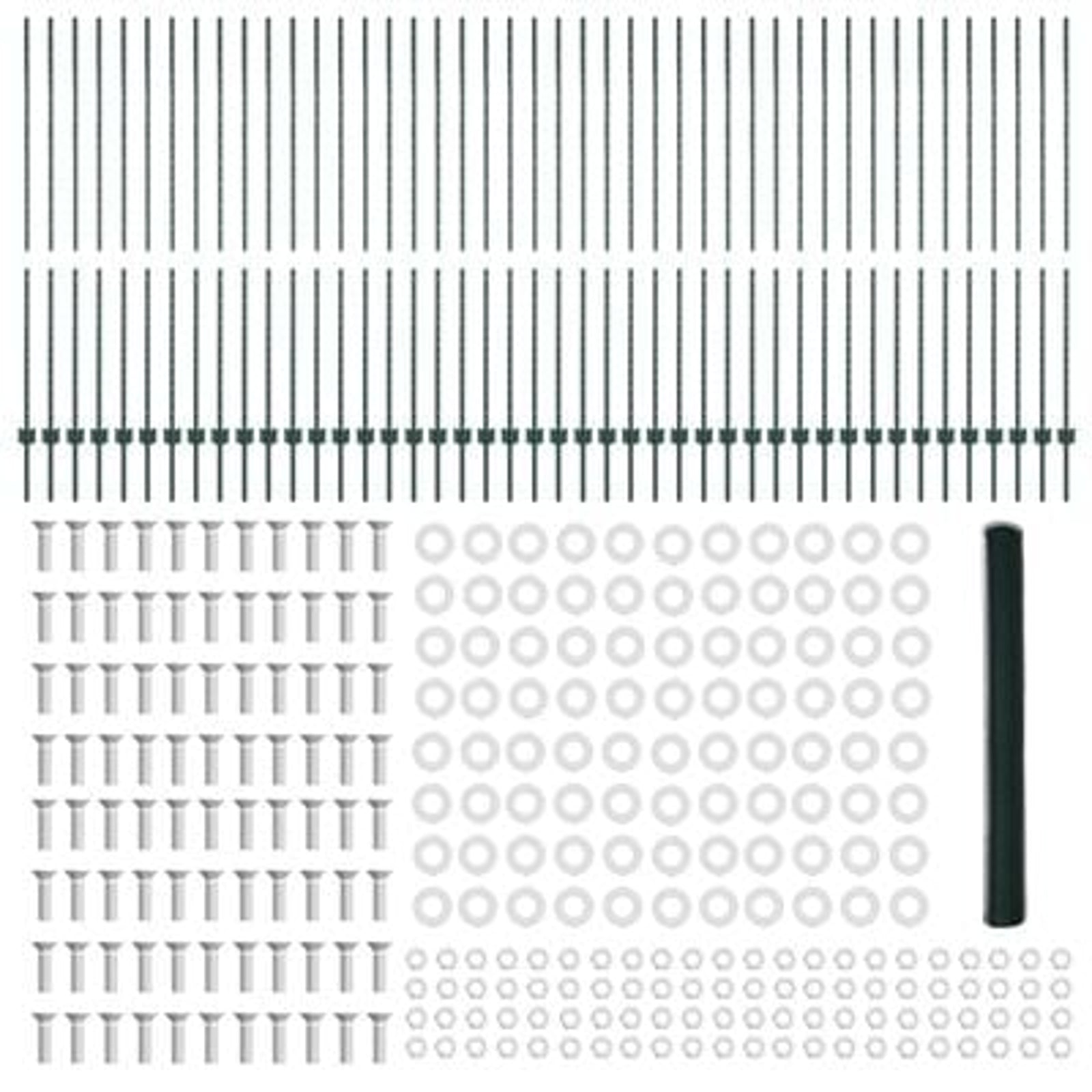 Hegn med post Grøn 1,5 x 100 m Stål og PVC