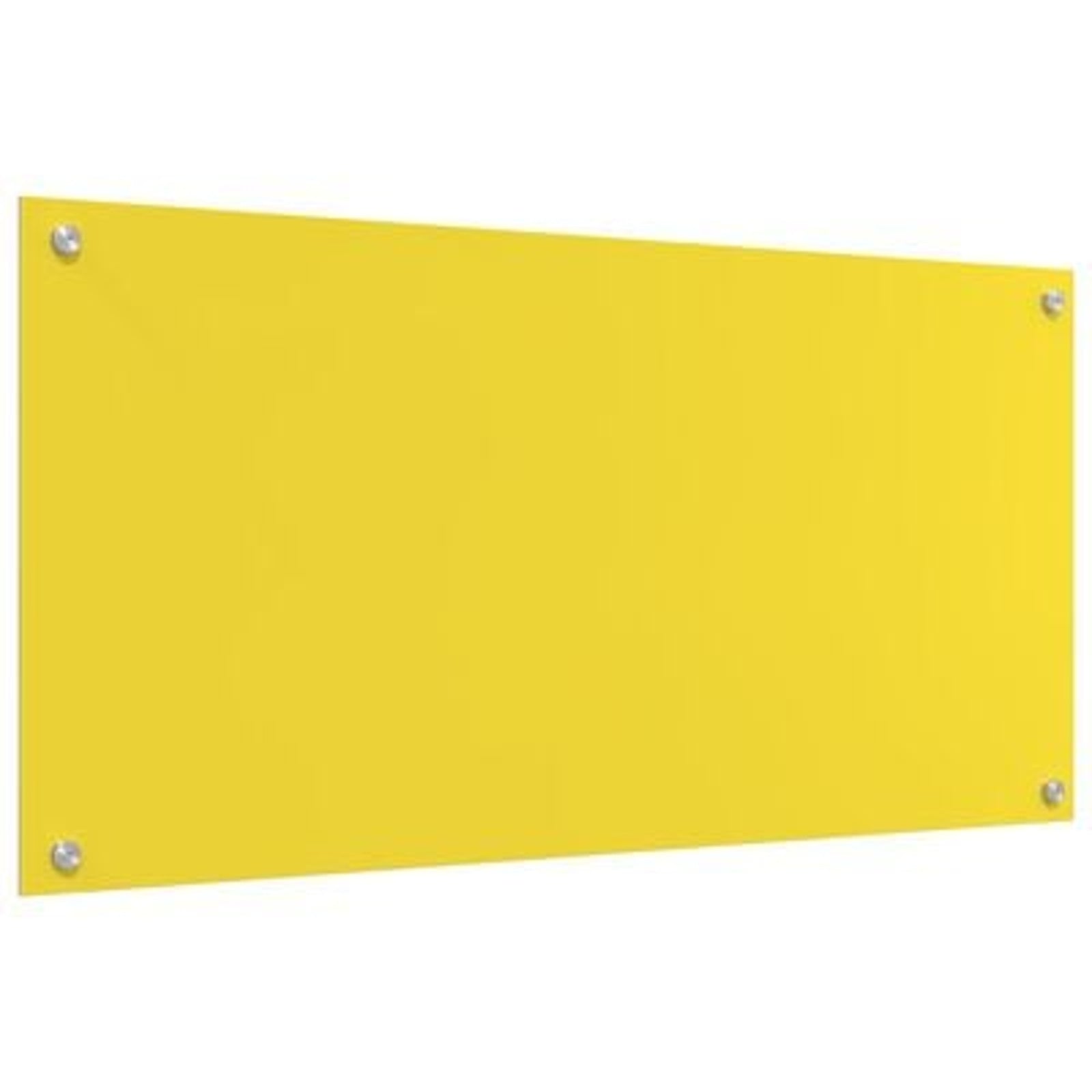 Køkken bagvæg Gul 100 x 50 x 0.6 cm hærdet glas