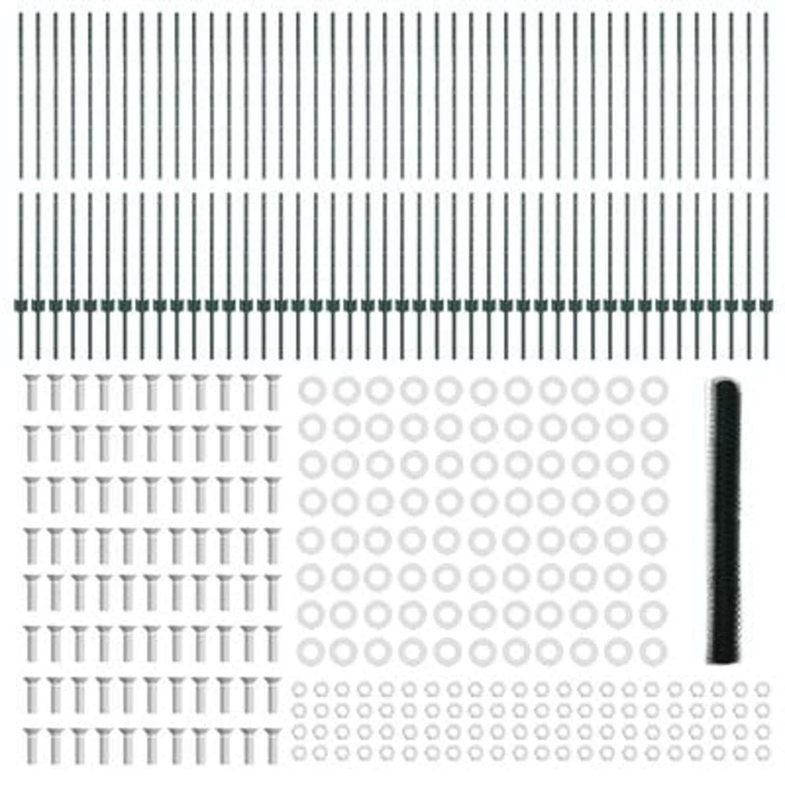 Hegn med post Grøn 1,4 x 100 m Stål og PVC