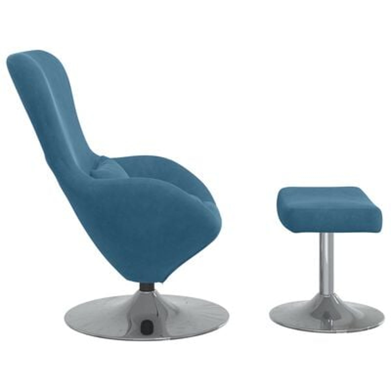 Æggestol 2 pcs Blå 63 x 73 x 90 cm Fløjl