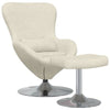 Æggestol 2 pcs Creme 63 x 73 x 90 cm Fløjl