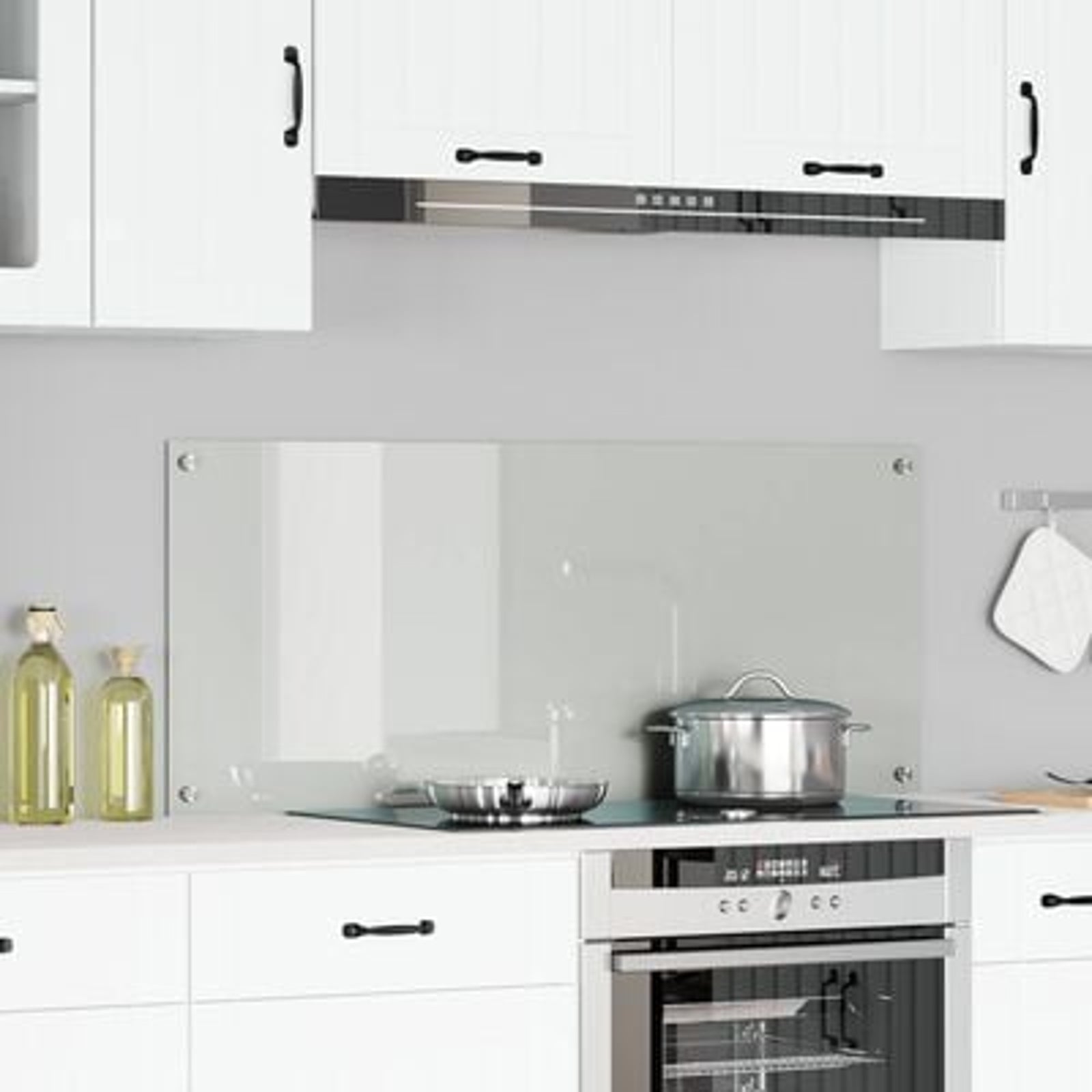 Køkken bagvæg Transparent 120 x 50 x 0.6 cm hærdet glas