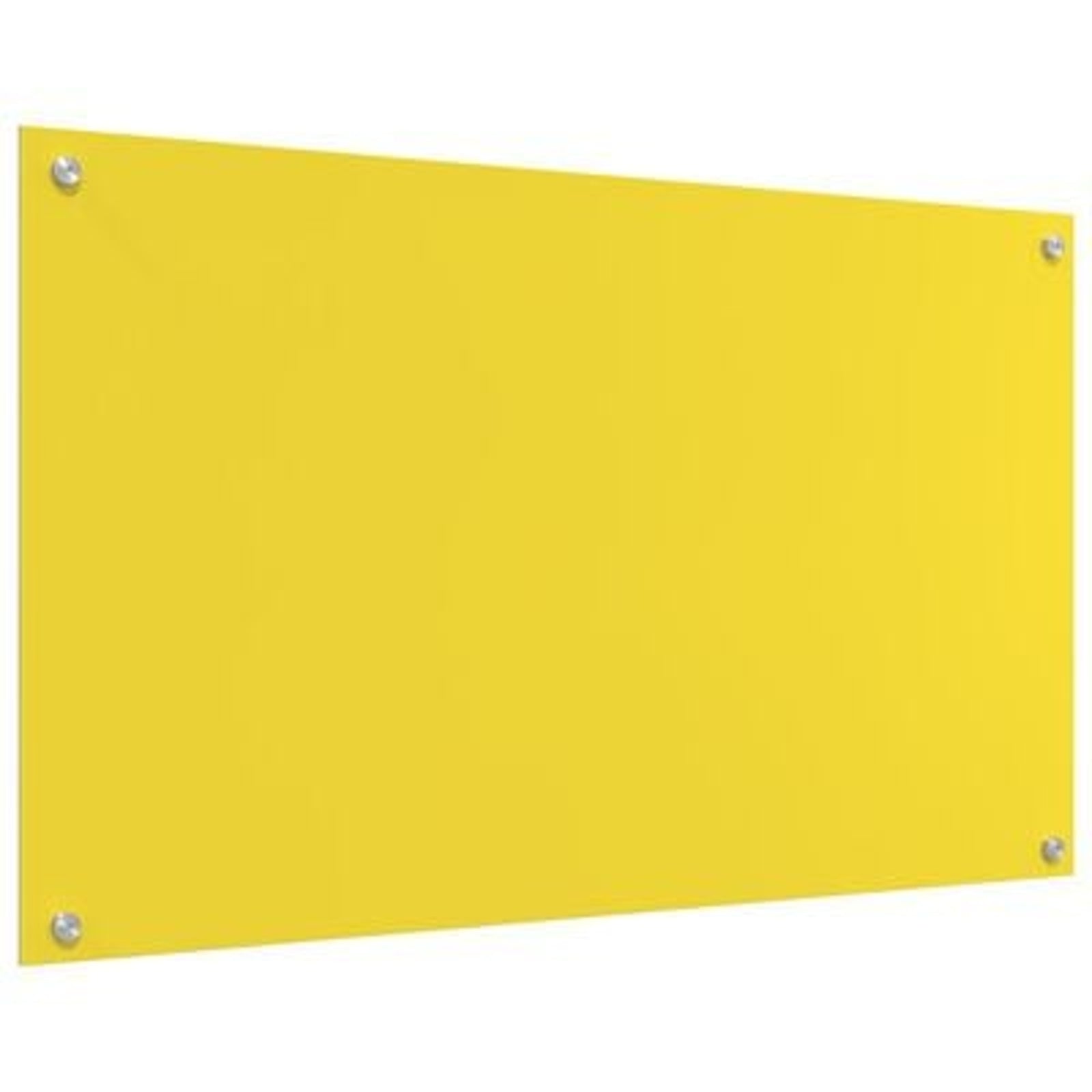 Køkken bagvæg Gul 100 x 60 x 0.6 cm hærdet glas
