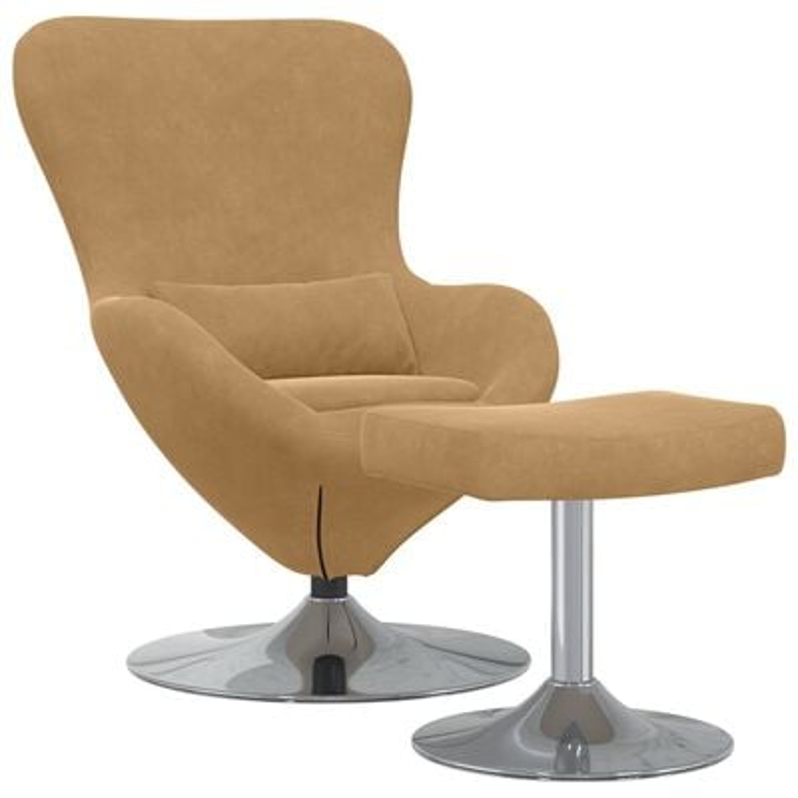Æggestol 2 pcs Brun 63 x 73 x 90 cm Fløjl