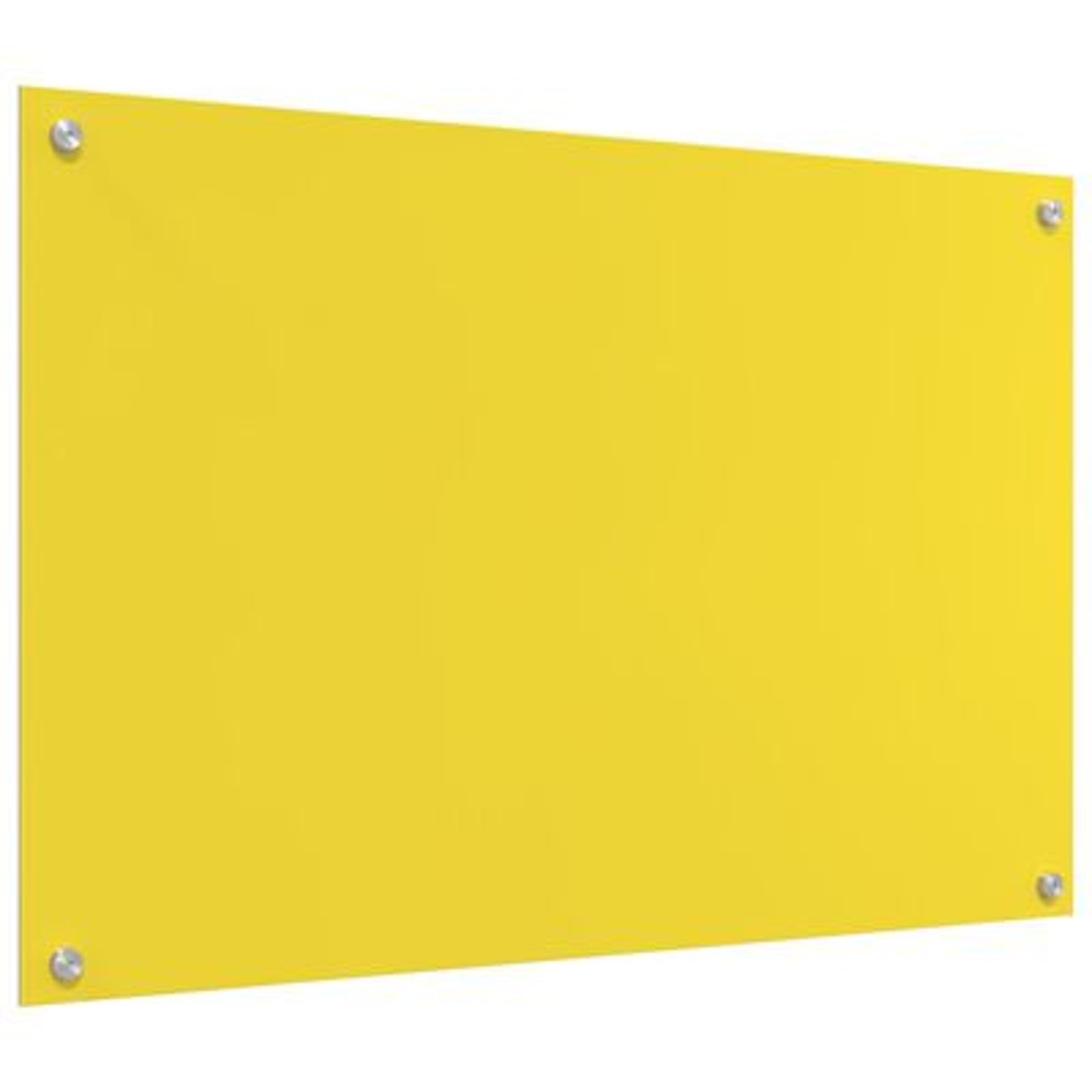 Køkken bagvæg Gul 90 x 60 x 0.6 cm hærdet glas