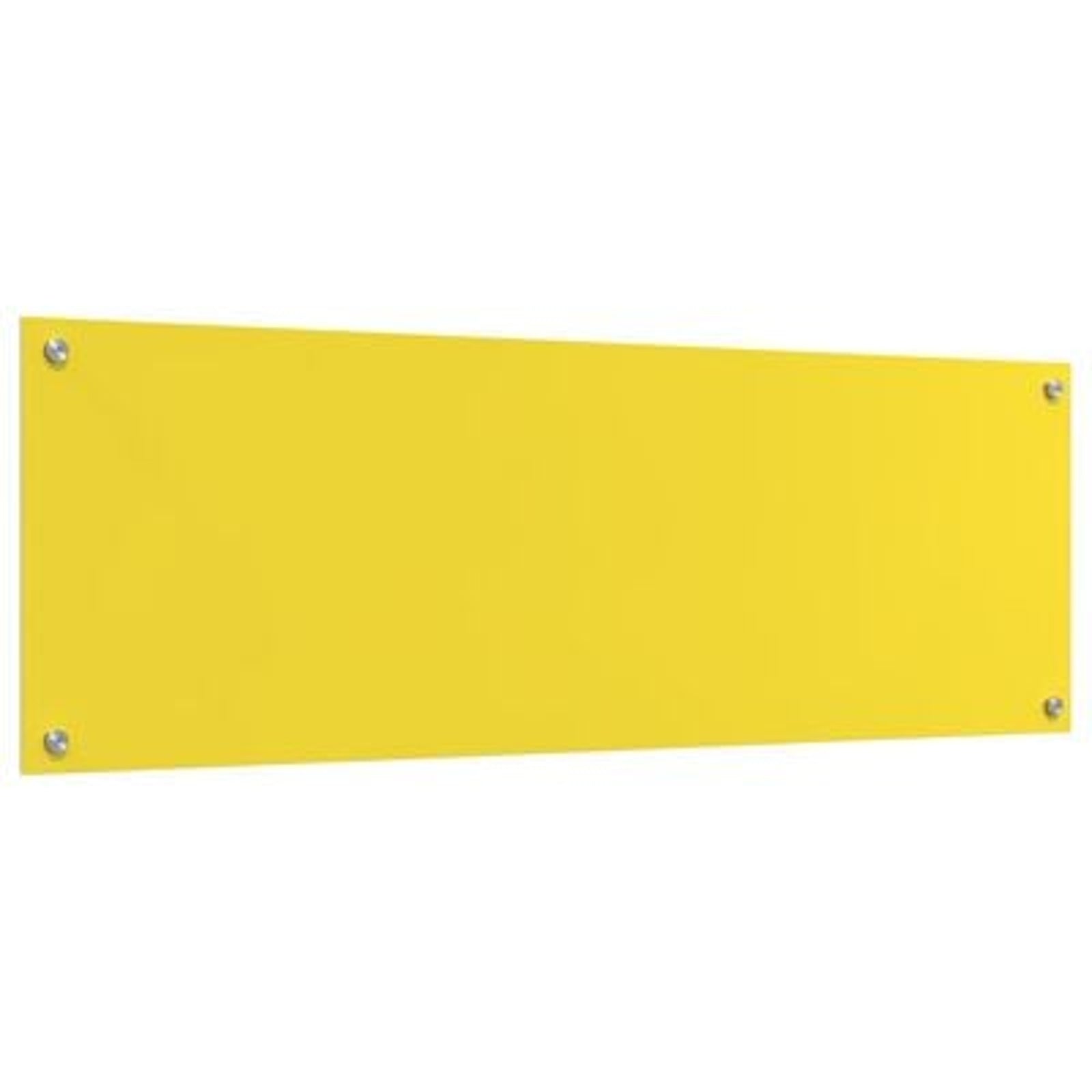 Køkken bagvæg Gul 120 x 40 x 0.6 cm hærdet glas