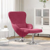 Æggestol 2 pcs Vinrød 63 x 73 x 90 cm Fløjl