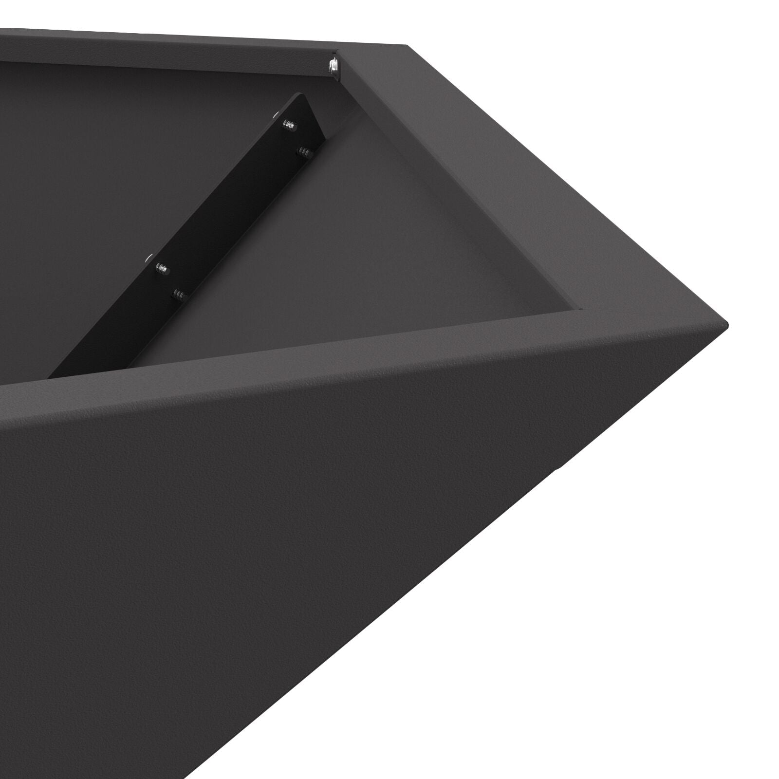 Hegn Pejs Hexagonal Sort 100x100x28 cm Stål