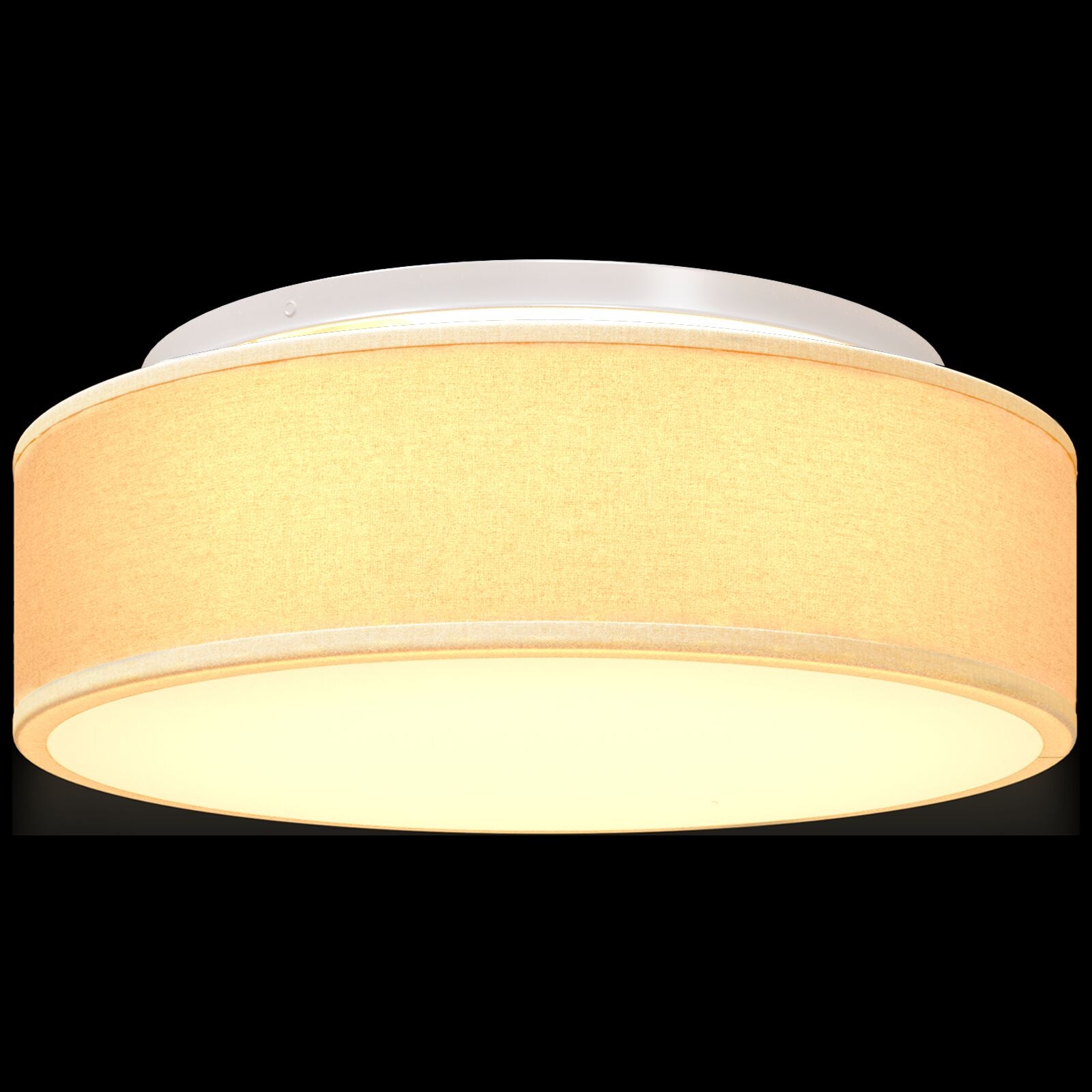 Loftlys Flush Mount Hvid Ø 38 cm stof E27