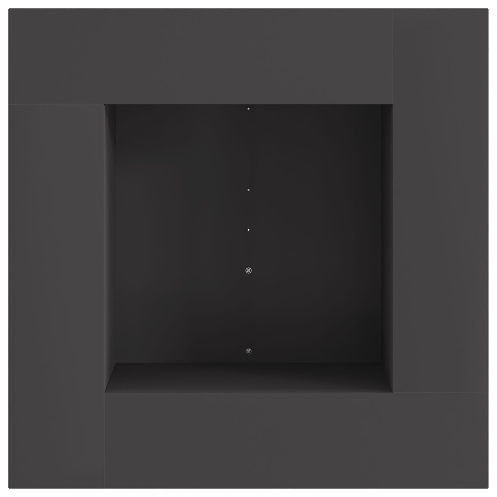 Fyrsted Firkantet Sort 60x60x30 cm Stål