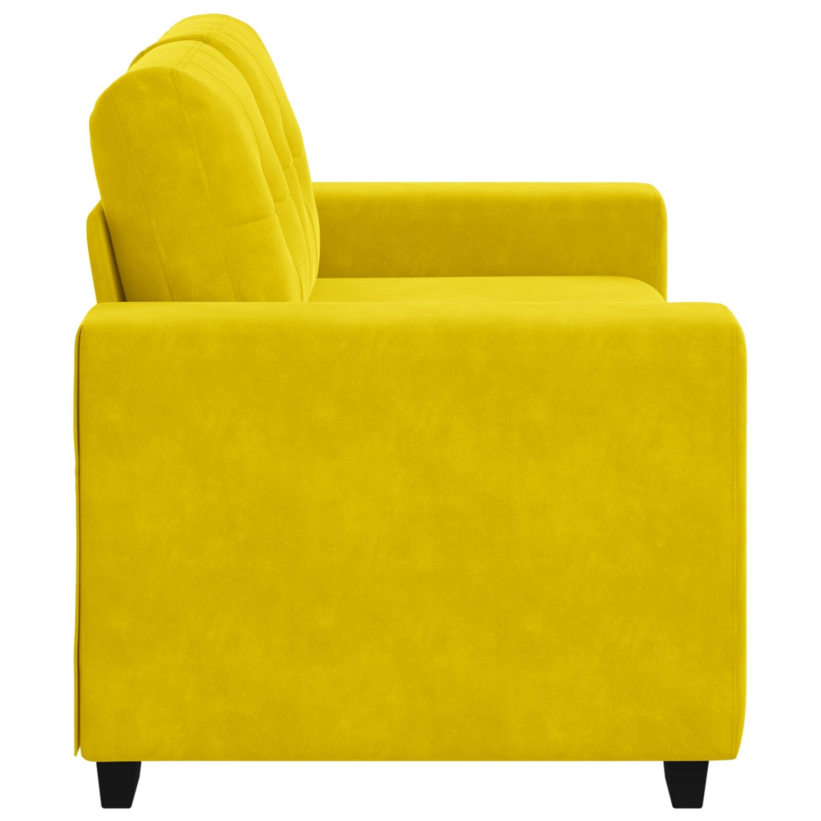 elskovssofa 120 cm fløjl gul
