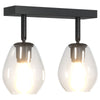 Loftlamper med justerbar glaskuppel Anthracite E27