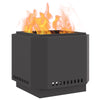Røgløs Fire Pit Sort 58x58x51 cm Stål