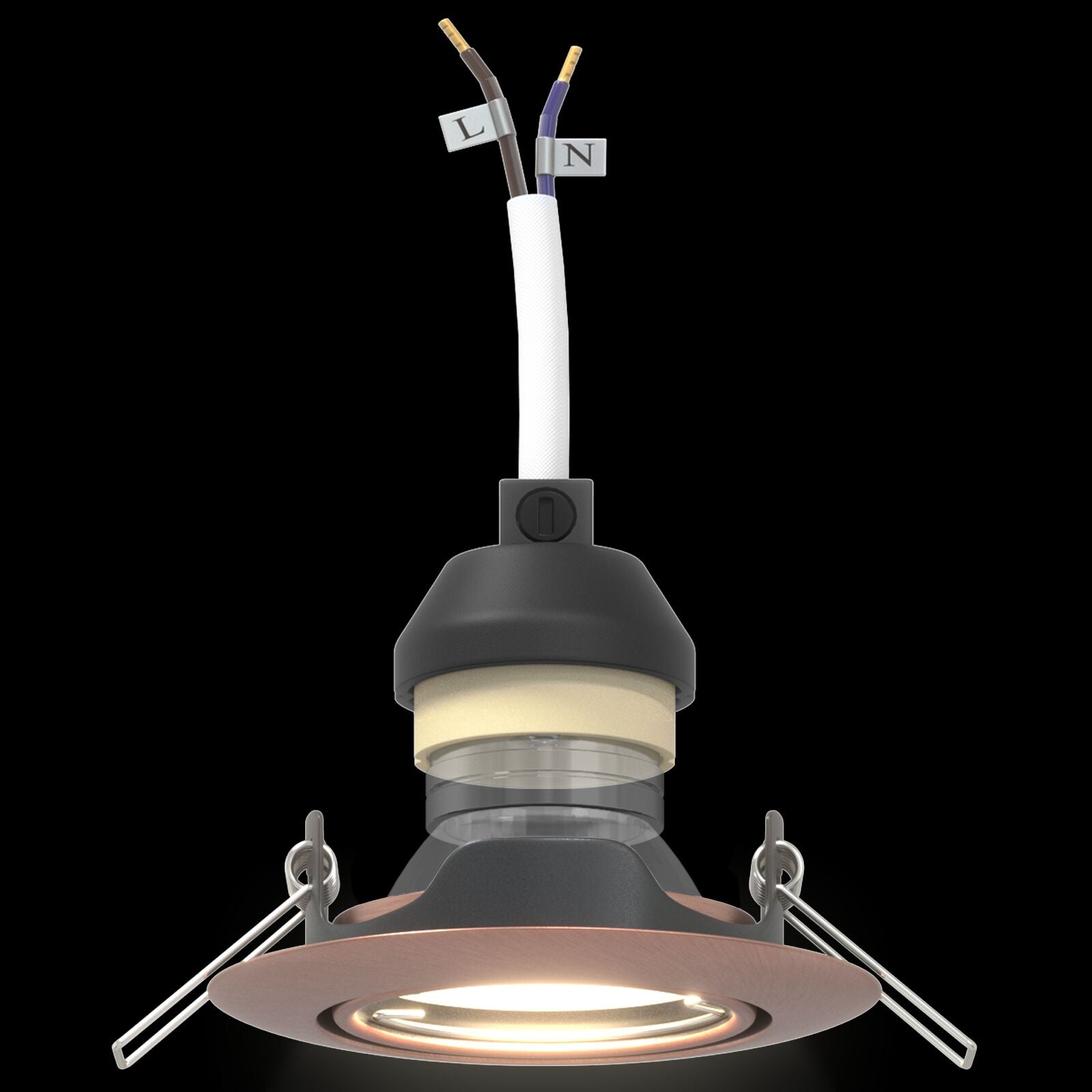 Lamper Sæt med 6 Kobber 9 cm Flush Mount Loftlamper Runde