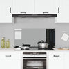 Køkken Backsplash Sort 110x50x0,6 cm Tempereret Glas
