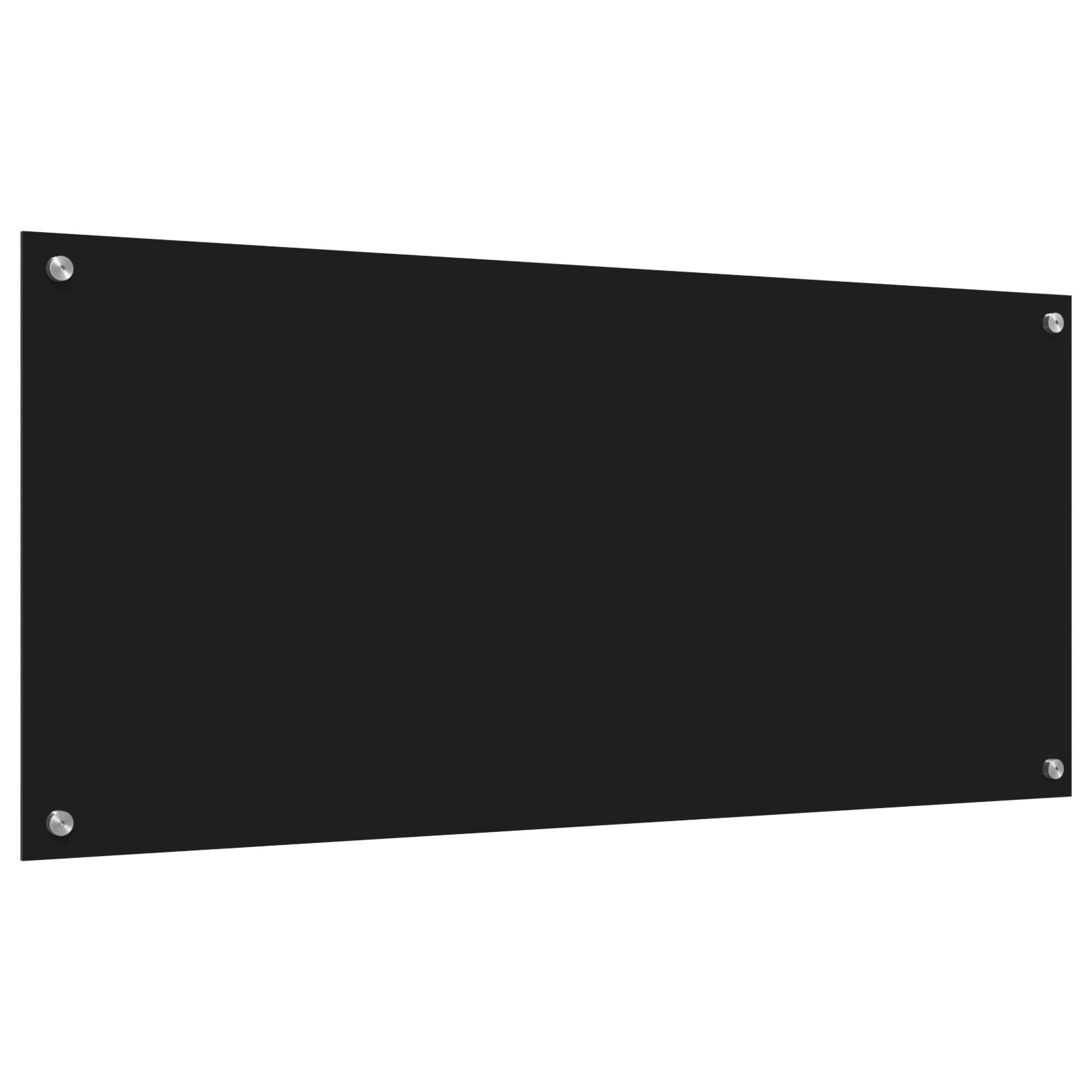 Køkken Backsplash Sort 110x50x0,6 cm Tempereret Glas