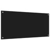 Køkken Backsplash Sort 110x50x0,6 cm Tempereret Glas
