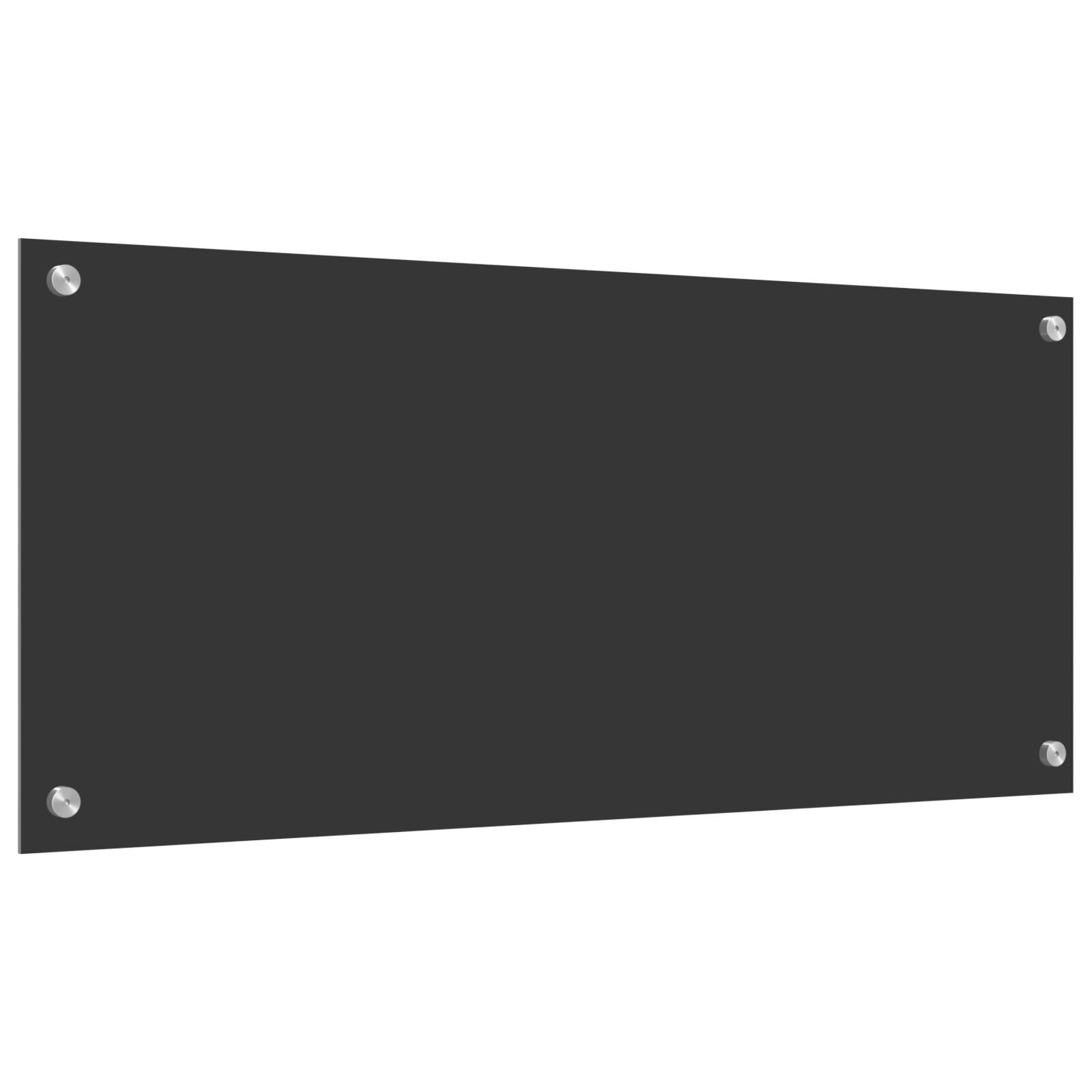 Køkken Backsplash Mørkegrå 90x40x0,6 cm Tempereret Glas