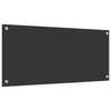 Køkken Backsplash Mørkegrå 90x40x0,6 cm Tempereret Glas