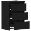 Sengeborde 2 stk Sort Eg 40x35x62,5 cm Konstrueret Træ