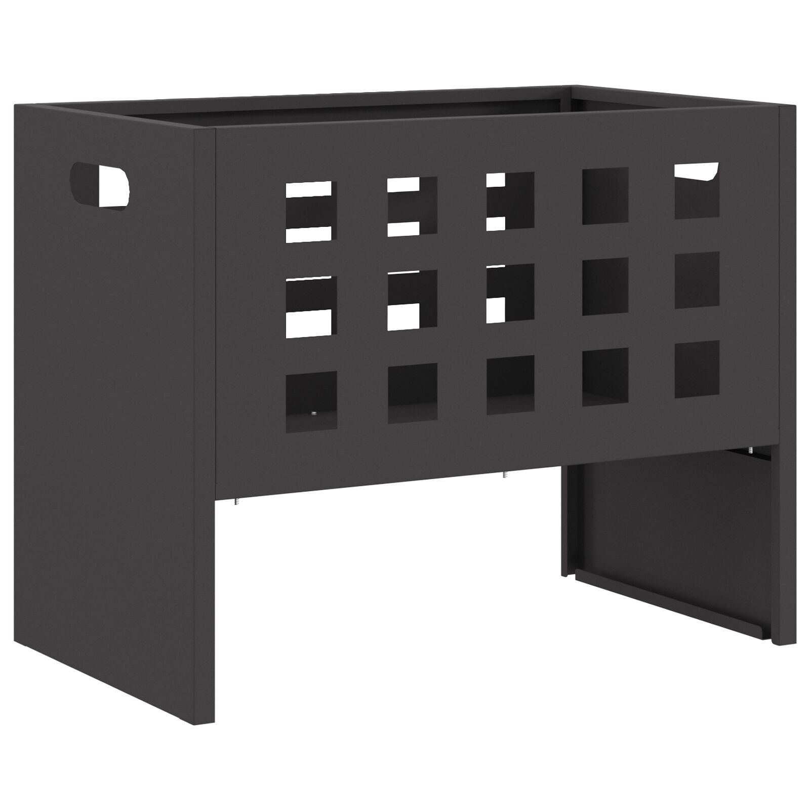 Fyrfadslys Rektangulær Sort 50x30x40 cm Stål