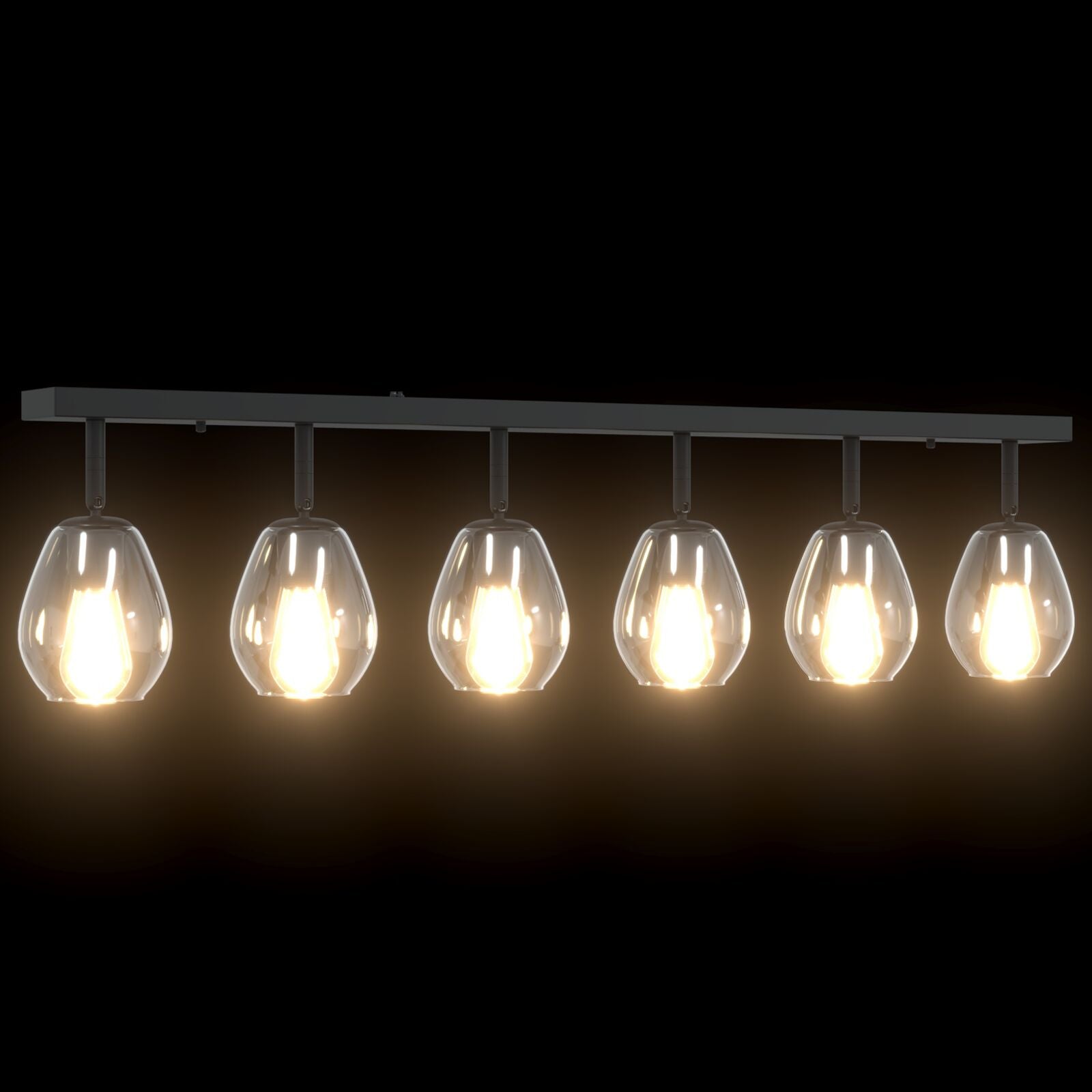 Loftlamper med Justerbar Glaslysestage i Antracit E27