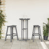 Barbænk 2 pcs Lysegrå 52 x 43 x 73.5cm Plastik