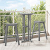 Barbænk 2 pcs Lysegrå 52 x 43 x 73.5cm Plastik