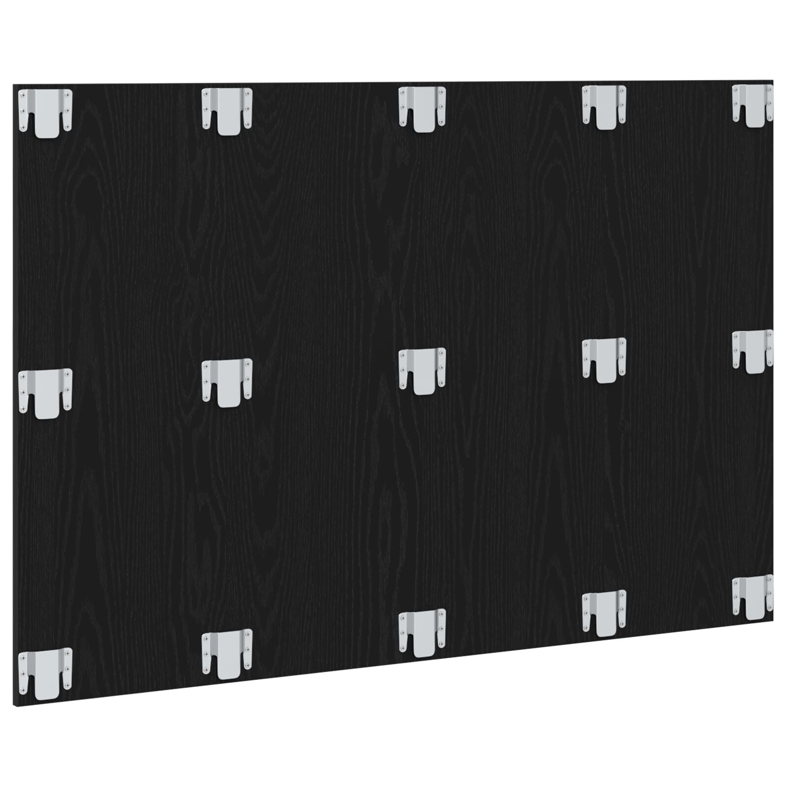 Seng Hovedgærde Sort Eg 120x1,5x80 cm Konstrueret Træ