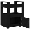 Køkkenvogn Sort Eg 60x45x80 cm Konstrueret Træ